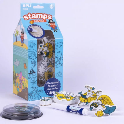 Kūrybinis nutrinamų antspaudų rinkinys „Sea Tale Kids“