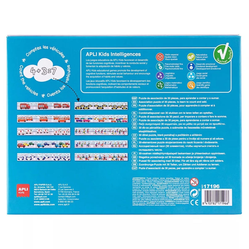 APLI Edukacinė dėlionė „Mokomės sudėti: Transportas“ (30 d.)