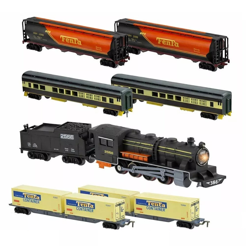 Rinkinys Fenfa Electric Train Set – elektrinis traukinio komplektas su 6 vagonais