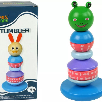 Medinė varlės formos piramidės bokštas