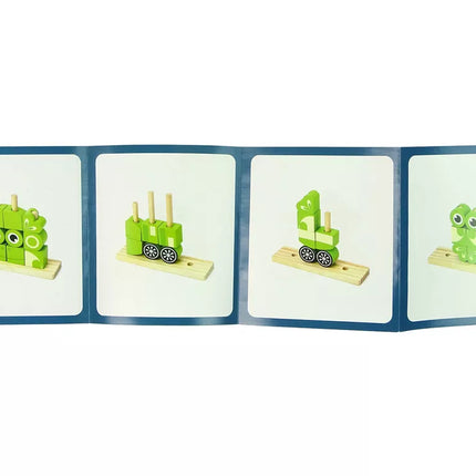 Medinės varlės formos kaladėlės