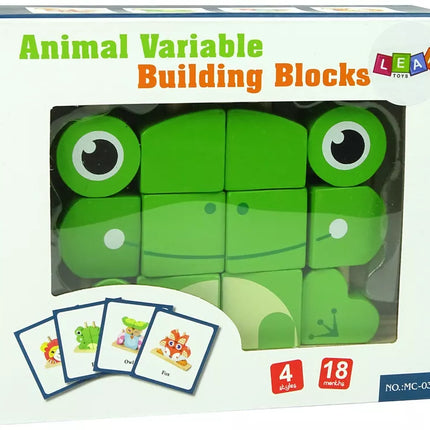 Medinės varlės formos kaladėlės