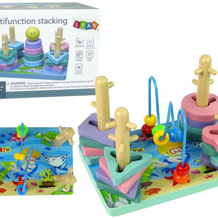 Edukacinis medinių kaladėlių rinkinys