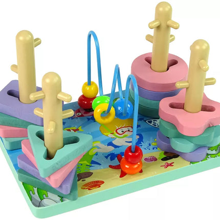 Edukacinis medinių kaladėlių rinkinys