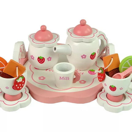 Medinis rožinis arbatos rinkinys