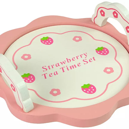 Medinis rožinis arbatos rinkinys