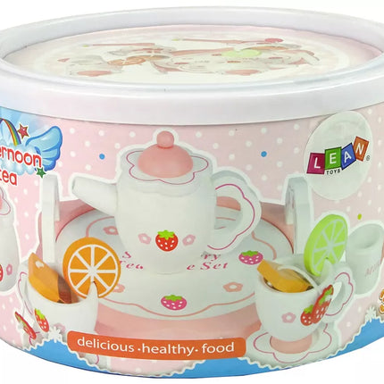 Medinis rožinis arbatos rinkinys