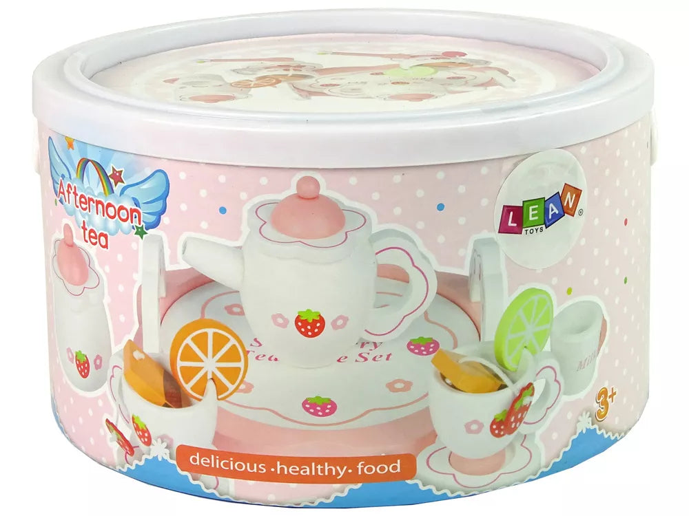 Medinis rožinis arbatos rinkinys