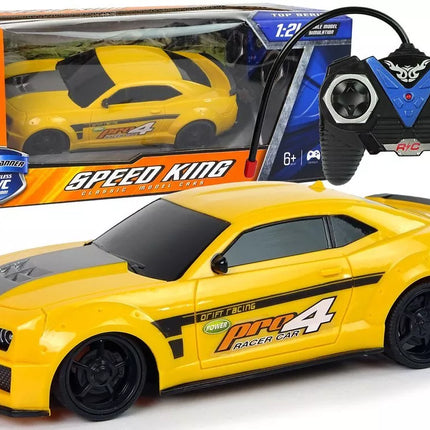 Nuotoliniu būdu valdomas sportinis automobilis 1:24 geltonas