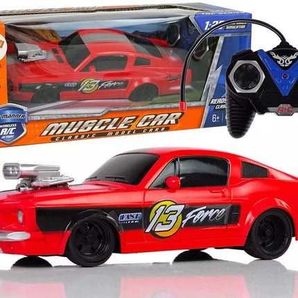 Nuotoliniu būdu valdomas sportinis automobilis 1:20 – raudonas lenktyninis modelis „Pilot 13“