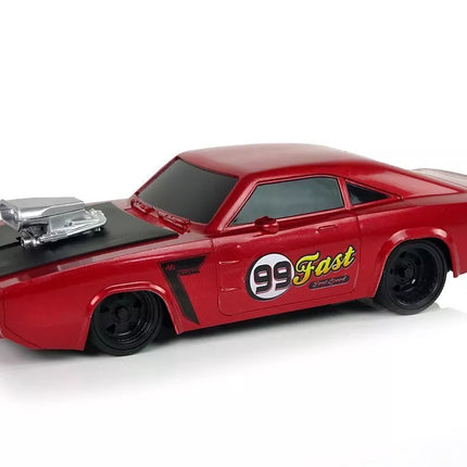 Nuotoliniu būdu valdomas sportinis automobilis 1:20 – raudonas lenktyninis modelis „Pilot 99“