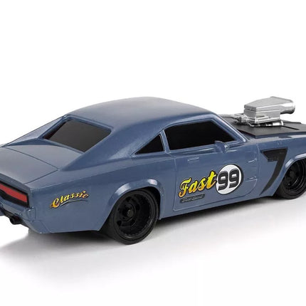 Nuotoliniu būdu valdomas sportinis automobilis 1:20 – pilkas lenktyninis modelis „Pilot 99“