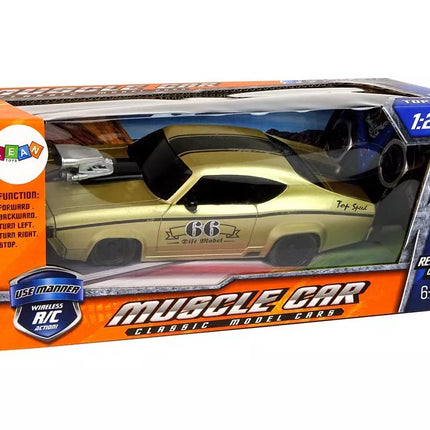 Nuotoliniu būdu valdomas sportinis automobilis 1:20 – auksinis klasikinis modelis „Pilot GT 66“