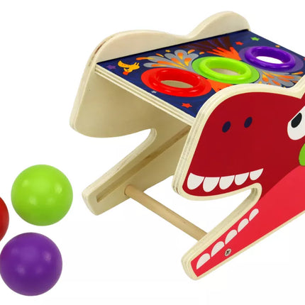 Medinis dinozauro formos ksilofonas