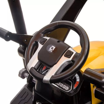 Akumuliatorinis vaikų automobilis JS3158B – geltonas