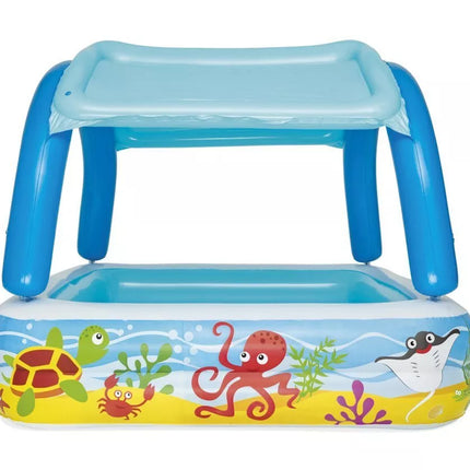 Bestway pripučiamas vaikiškas baseinas su stogeliu 140 × 140 × 114 cm