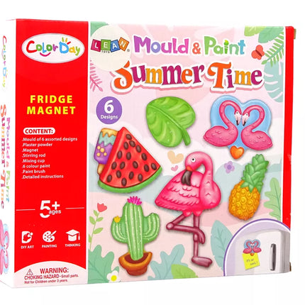 Kūrybinis gipsinių magnetukų rinkinys „Holiday Flamingo & Watermelon“