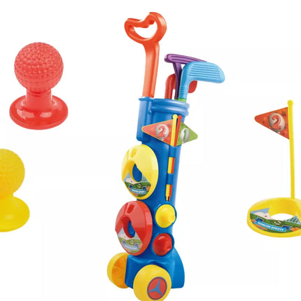 Mini golfo rinkinys vaikams su vežimėliu