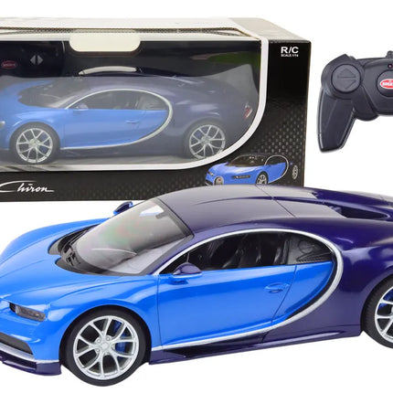 1:14 R/C Bugatti Chiron – mėlynas, licencijuotas modelis