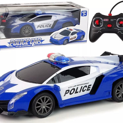 Nuotoliniu būdu valdomas policijos lenktyninis automobilis 1:16