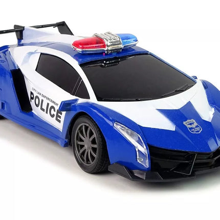 Nuotoliniu būdu valdomas policijos lenktyninis automobilis 1:16