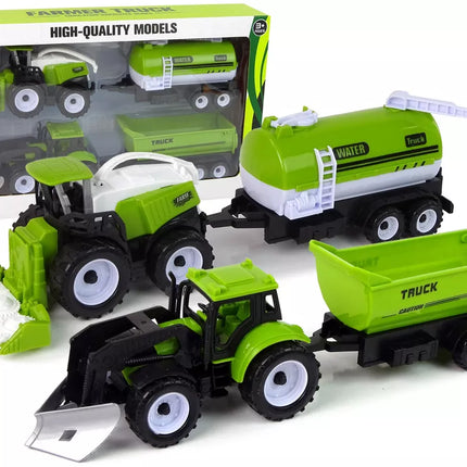 Žalias žemės ūkio transporto priemonių rinkinys