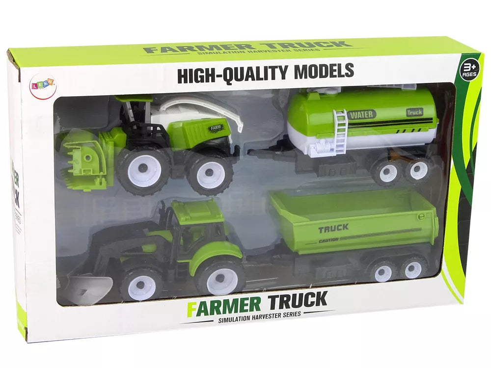 Žalias žemės ūkio transporto priemonių rinkinys