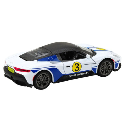 1:22 metalinis sportinis automobilis baltas