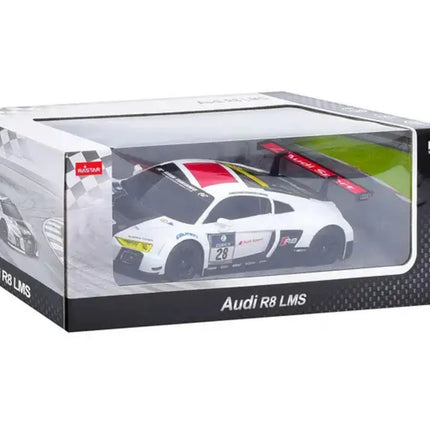 1:24 R/C Audi R8 LMS – balta ir juoda, atsidarančios durelės