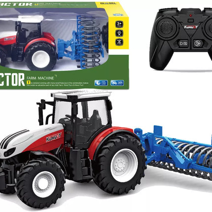 Nuotoliniu būdu valdomas traktorius su volu