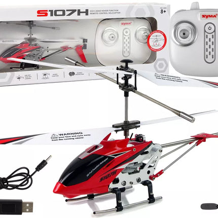 SYMA S107H nuotoliniu būdu valdomas sraigtasparnis 2.4G Raudona