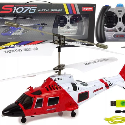 SYMA S111G RC sraigtasparnis su GYRO stabilizacija – raudonas
