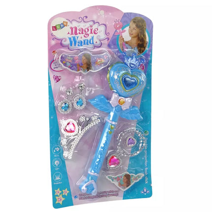 Magical Fairy Tale Princesses Set – interaktyvi burtų lazdelė su projektoriumi + papuošalai