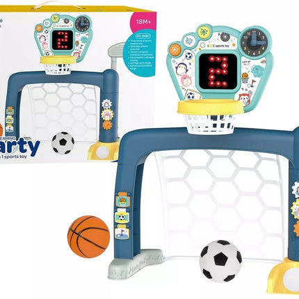 3in1 sportinių žaidimų rinkinys mažyliams: golfas, krepšinis ir futbolas viename!