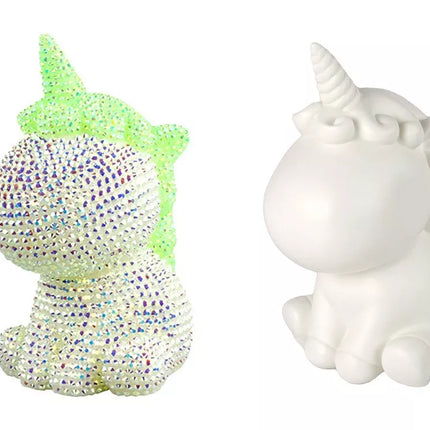 Kūrybinis rinkinys „Unicorn“ su deimantukais – žalias