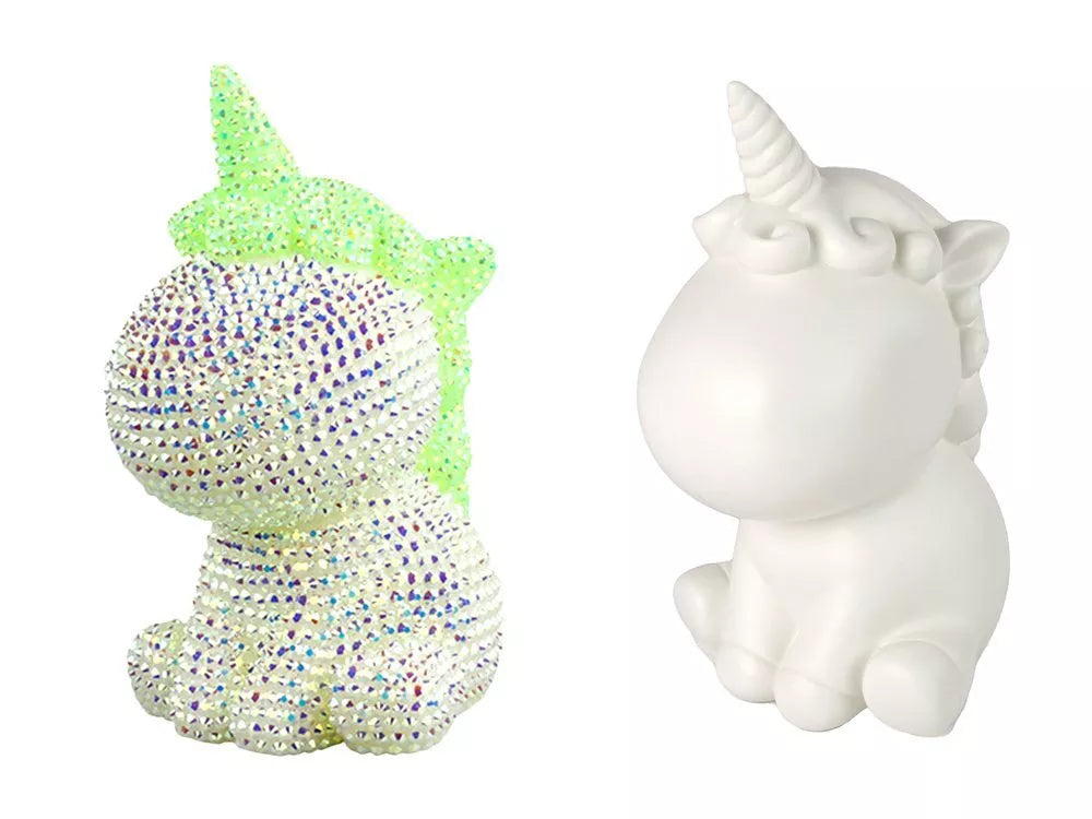 Kūrybinis rinkinys „Unicorn“ su deimantukais – žalias