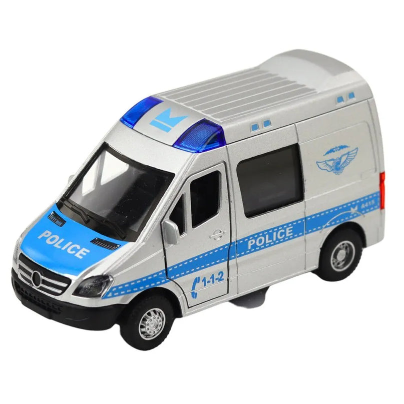 1:32 metalinis policijos automobilis su šviesomis