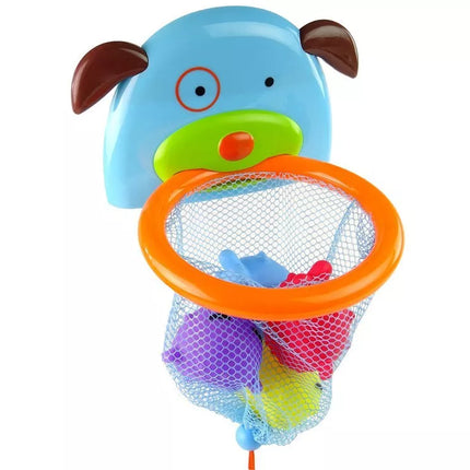 Mini krepšinis su šuniuku ir guminėmis žuvelėmis
