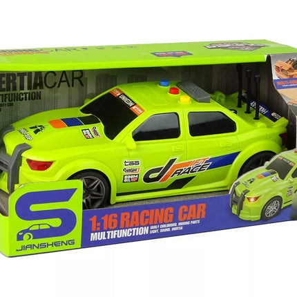 Sportinis žalias automobilis 1:16 su efektais