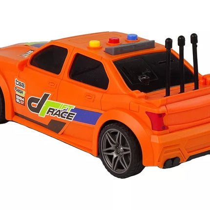 Sportinis oranžinis automobilis 1:16 su efektais