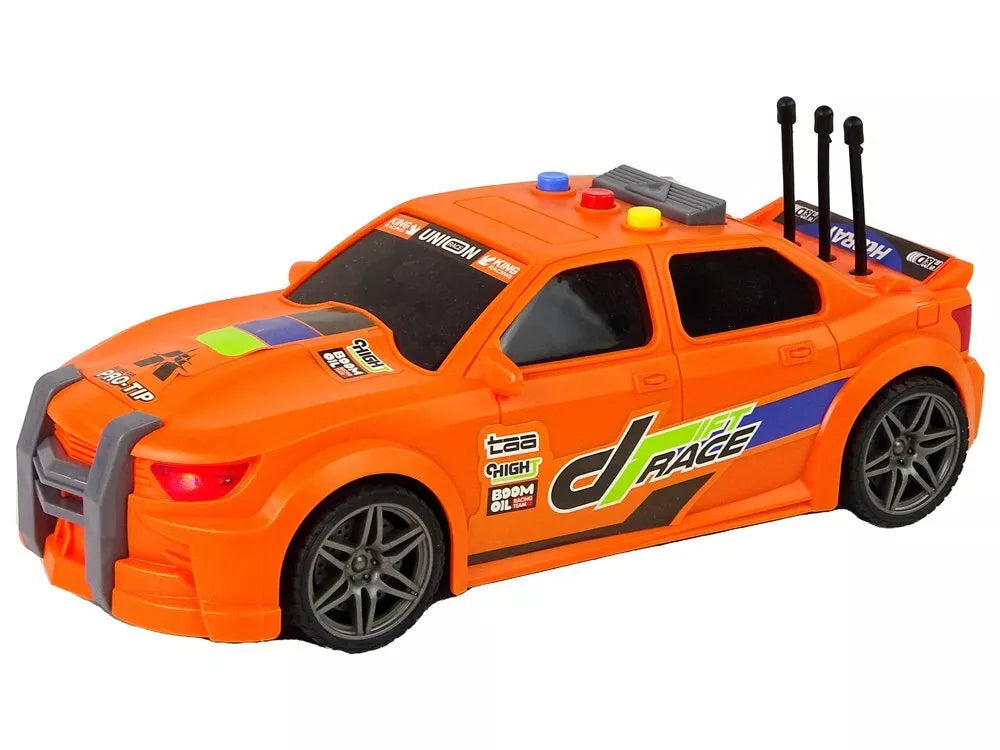 Sportinis oranžinis automobilis 1:16 su efektais