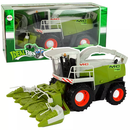 Žalias kombainas su judančiomis dalimis