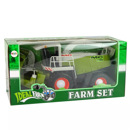 Žalias kombainas su judančiomis dalimis