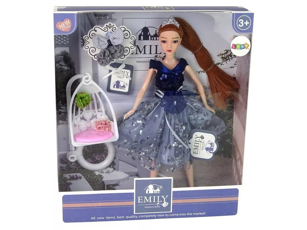 Lėlė emilija su supyne 30cm