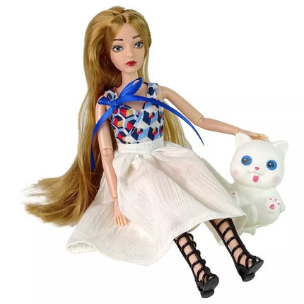 Lėlė emilija su kačiuku 30cm