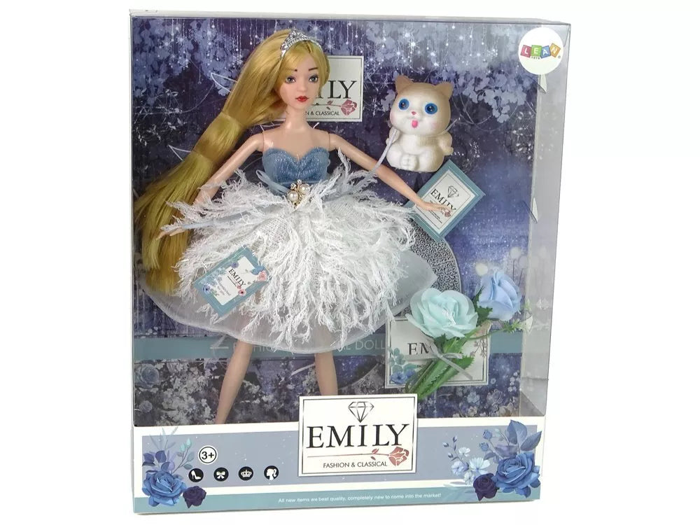 Lėlė emilija su kačiuku 30cm