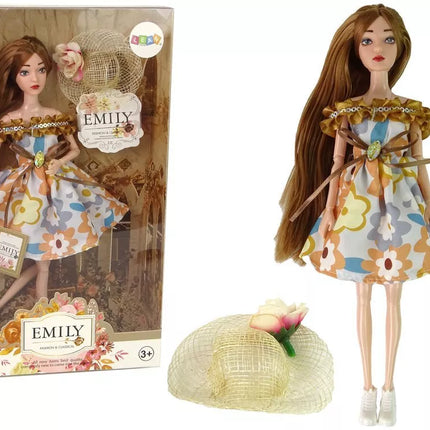 Lėlė emilija su skrybėlaite 30cm