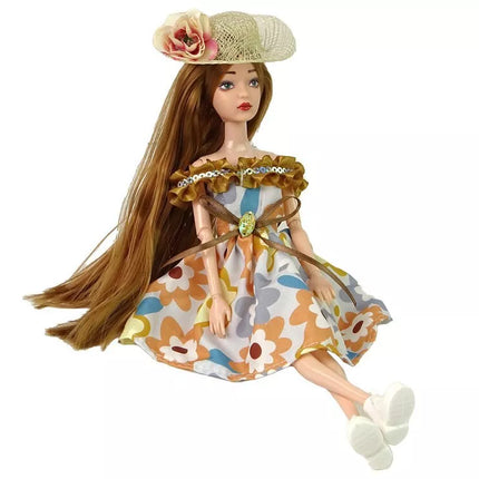 Lėlė emilija su skrybėlaite 30cm