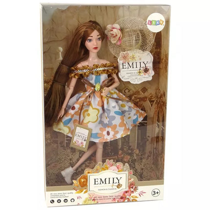 Lėlė emilija su skrybėlaite 30cm