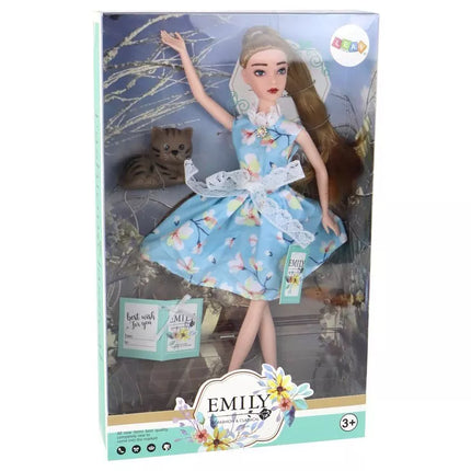 Lėlė emilija su kačiuku 30cm